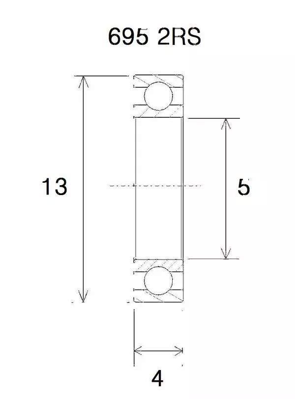 Black bearing UB-695-B3 B3 csapágy MISC BICYCLE SPECIFIC 0