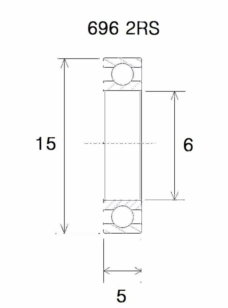 Black bearing UB-696-B3 B3 csapágy MISC BICYCLE SPECIFIC 0
