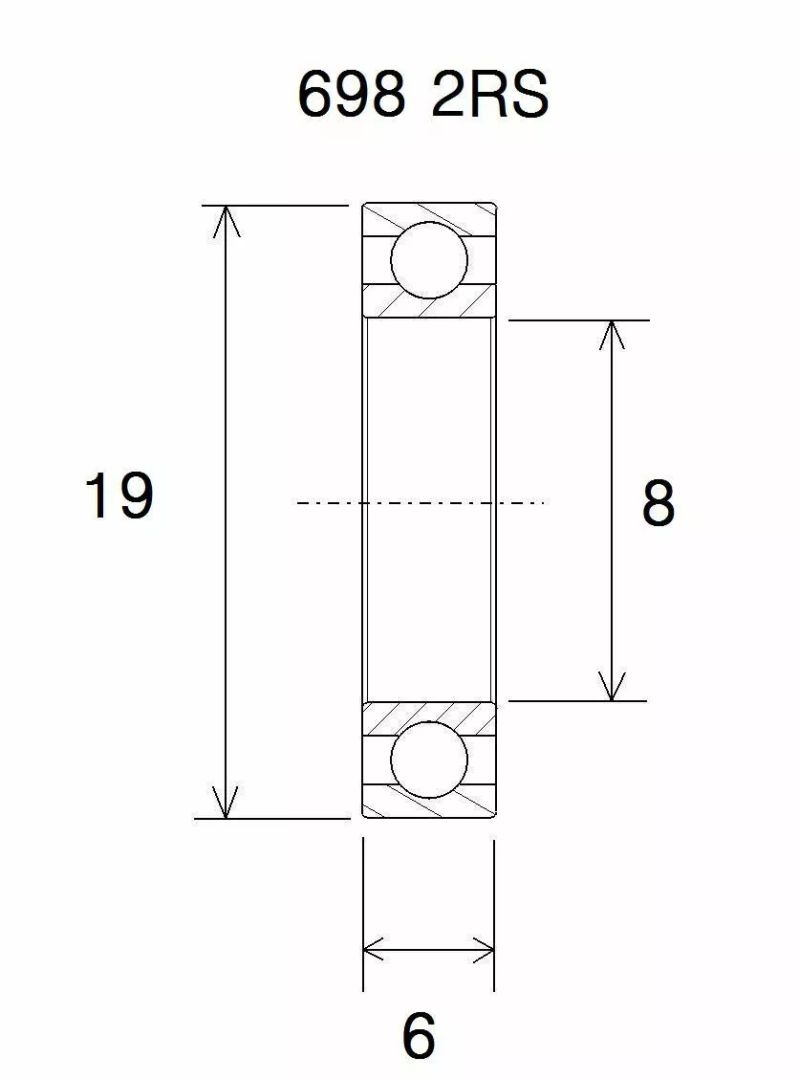 Black bearing UB-698-B3 B3 csapágy MISC BICYCLE SPECIFIC 0