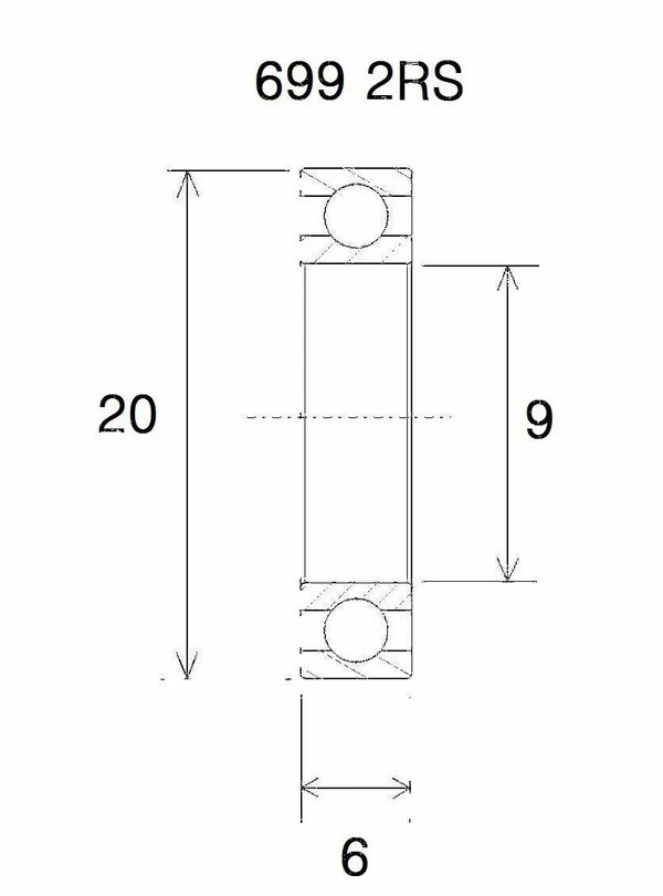 Black bearing UB-699-B3 B3 csapágy MISC BICYCLE SPECIFIC 0