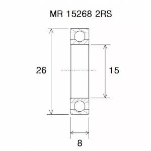 Black bearing UB-15268-B3 B3 csapágy MISC BICYCLE SPECIFIC
