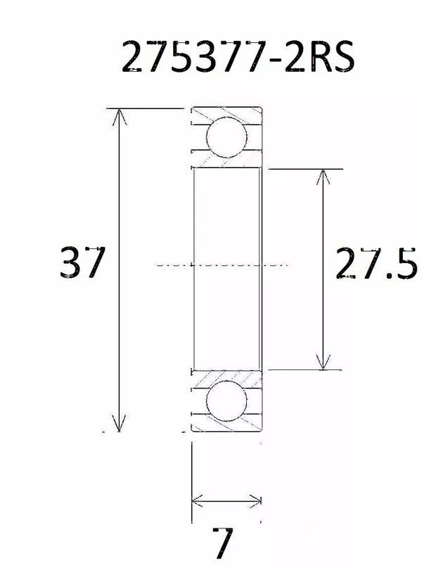 Black bearing UB-275377-B3 B3 csapágy MISC BICYCLE SPECIFIC 0