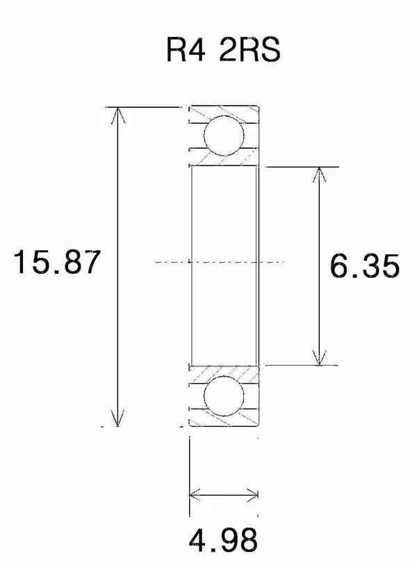 Black bearing UB-R4-B3 B3 csapágy MISC BICYCLE SPECIFIC 0