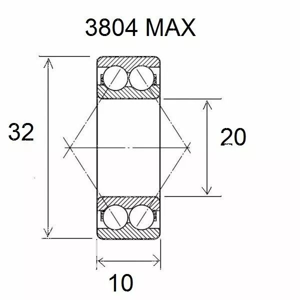 Black bearing UB-3804-Max Max csapágy MISC BICYCLE SPECIFIC 0