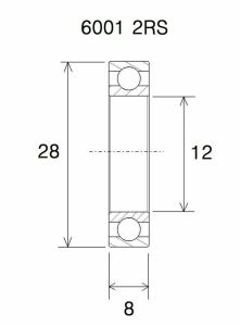 Black bearing UB-6001-Max Max csapágy Kerékpáros felszerelés