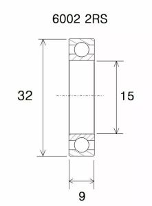 Black bearing UB-6002-Max Max csapágy Kerékpáros felszerelés