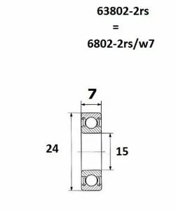 Black bearing UB-63802-Max Max csapágy Kerékpáros felszerelés
