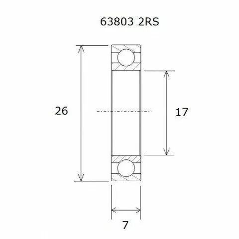 Black bearing UB-63803-Max Max csapágy MISC BICYCLE SPECIFIC 0