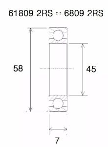 Black bearing UB-6809-Max Max csapágy MISC BICYCLE SPECIFIC