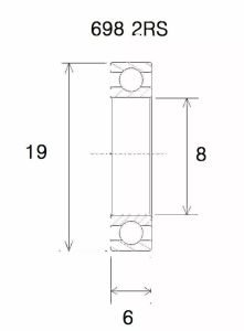 Black bearing UB-698E-Max Max csapágy Kerékpáros felszerelés