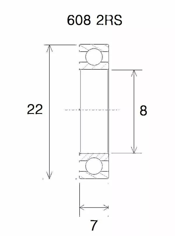 Black bearing UB-608-B5 B5 csapágy MISC BICYCLE SPECIFIC 0