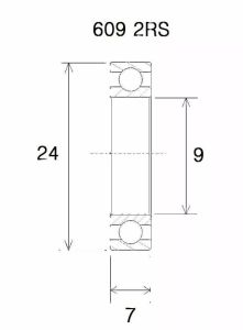 Black bearing UB-609-B5 B5 csapágy MISC BICYCLE SPECIFIC