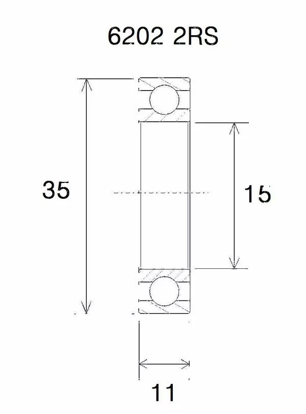 Black bearing UB-6202-B5 B5 csapágy MISC BICYCLE SPECIFIC 0