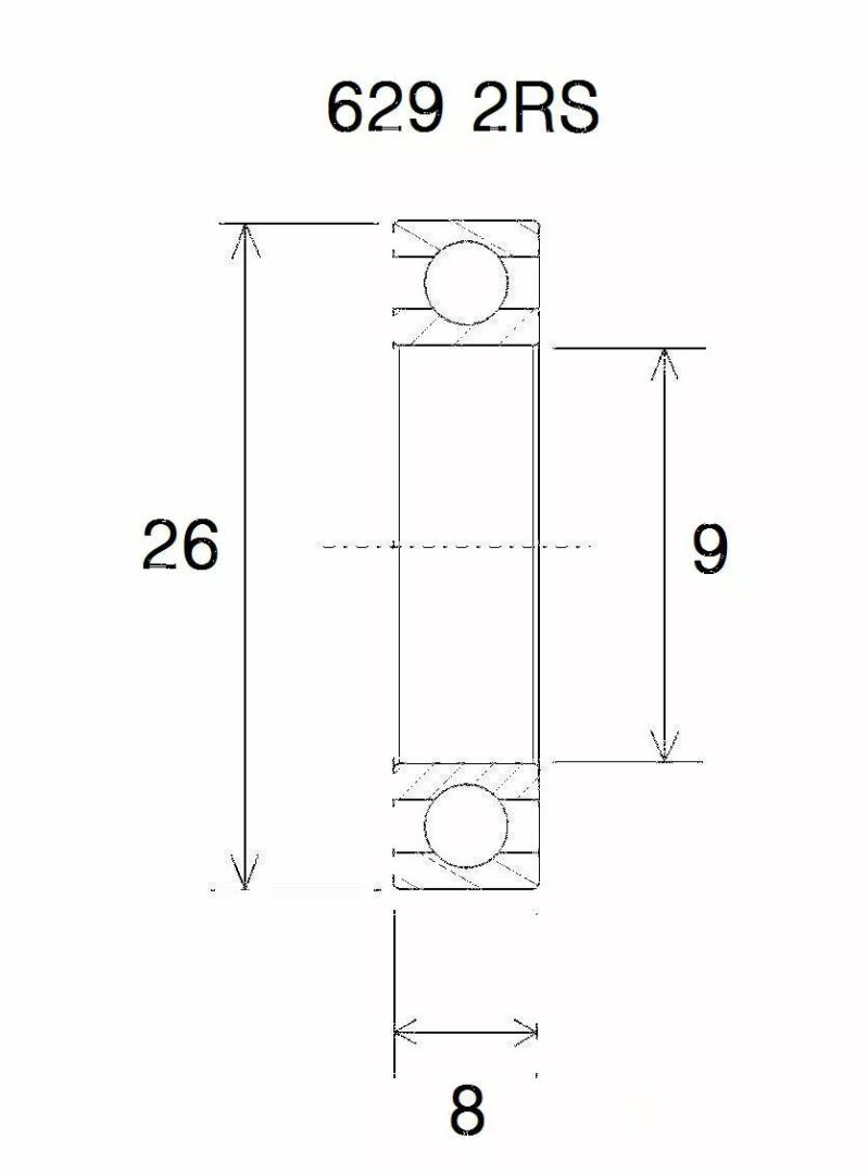 Black bearing UB-629-B5 B5 csapágy MISC BICYCLE SPECIFIC 0
