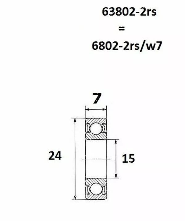 Black bearing UB-63802-B5 B5 csapágy MISC BICYCLE SPECIFIC 0