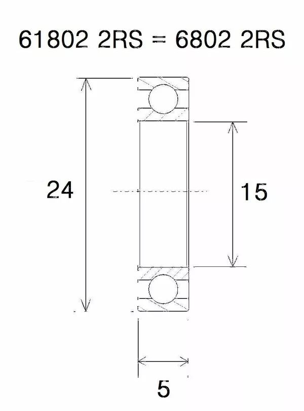 Black bearing UB-6802-B5 B5 csapágy MISC BICYCLE SPECIFIC 0
