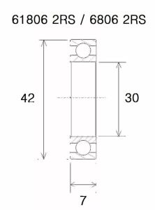 Black bearing UB-6806-B5 B5 csapágy Kerékpáros felszerelés