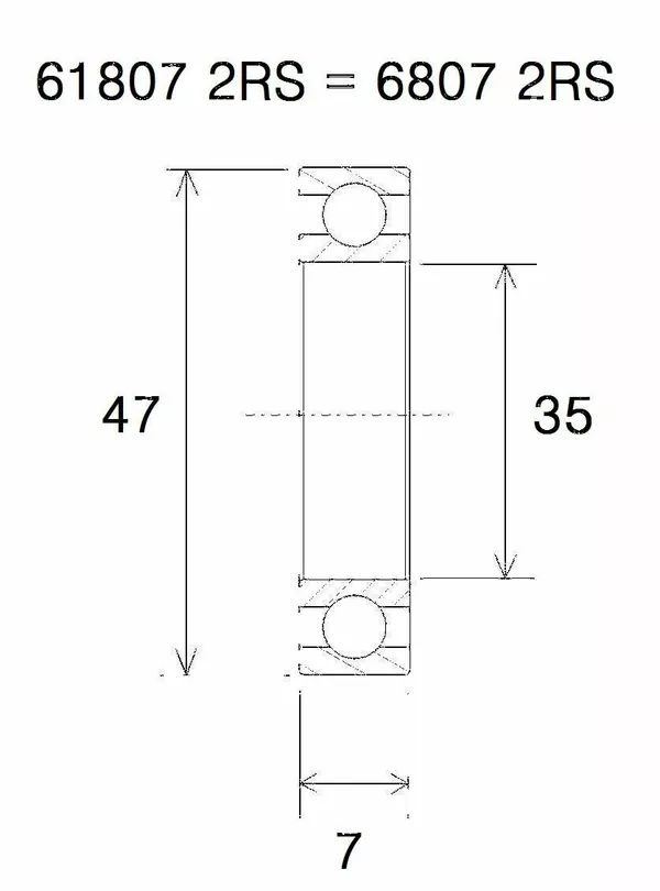 Black bearing UB-6807-B5 B5 csapágy MISC BICYCLE SPECIFIC 0