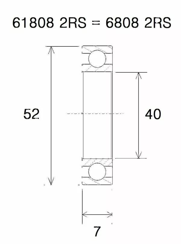 Black bearing UB-6808-B5 B5 csapágy MISC BICYCLE SPECIFIC 0