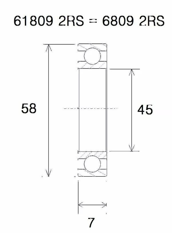 Black bearing UB-6809-B5 B5 csapágy MISC BICYCLE SPECIFIC 0