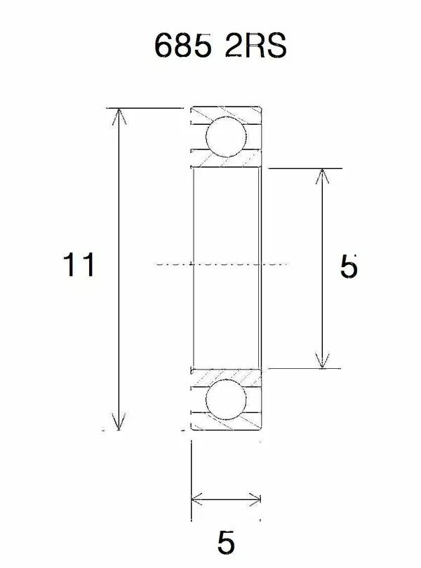 Black bearing UB-685-B5 B5 csapágy MISC BICYCLE SPECIFIC 0