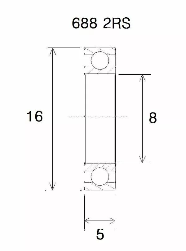 Black bearing UB-688-B5 B5 csapágy MISC BICYCLE SPECIFIC 0