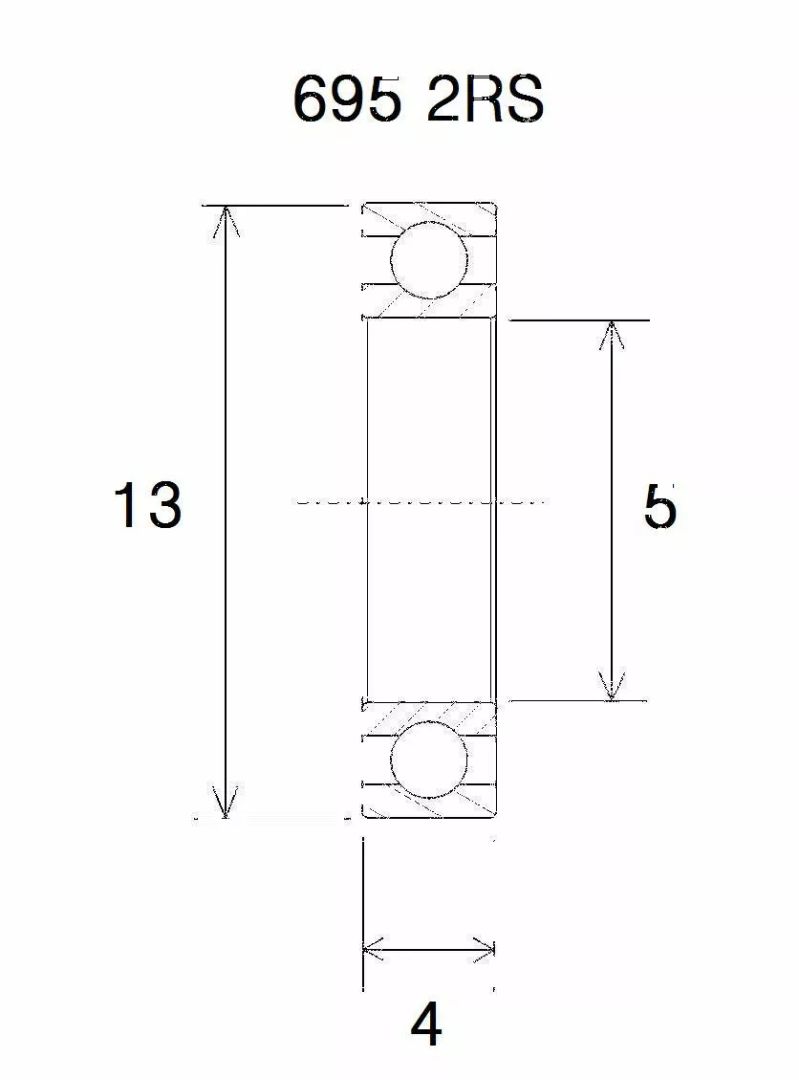 Black bearing UB-695-B5 B5 csapágy MISC BICYCLE SPECIFIC 0
