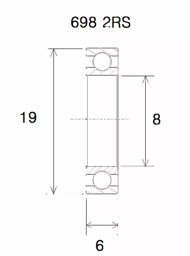 Black bearing UB-698-B5 B5 csapágy MISC BICYCLE SPECIFIC 0