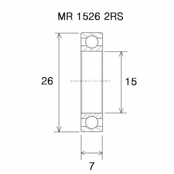 Black bearing UB-15267-B5 B5 csapágy MISC BICYCLE SPECIFIC 0