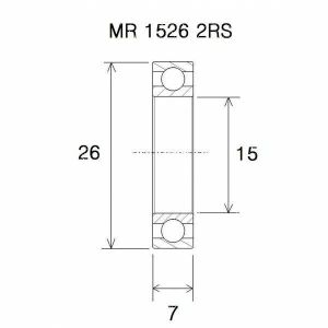 Black bearing UB-15267-B5 B5 csapágy Kerékpáros felszerelés