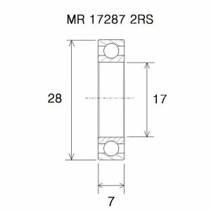 Black bearing UB-17287-B5 B5 csapágy Kerékpáros felszerelés