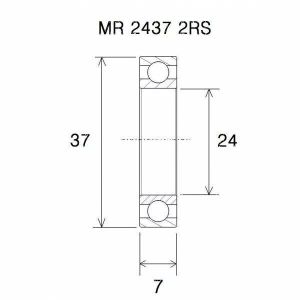 Black bearing UB-2437-B5 B5 csapágy Kerékpáros felszerelés