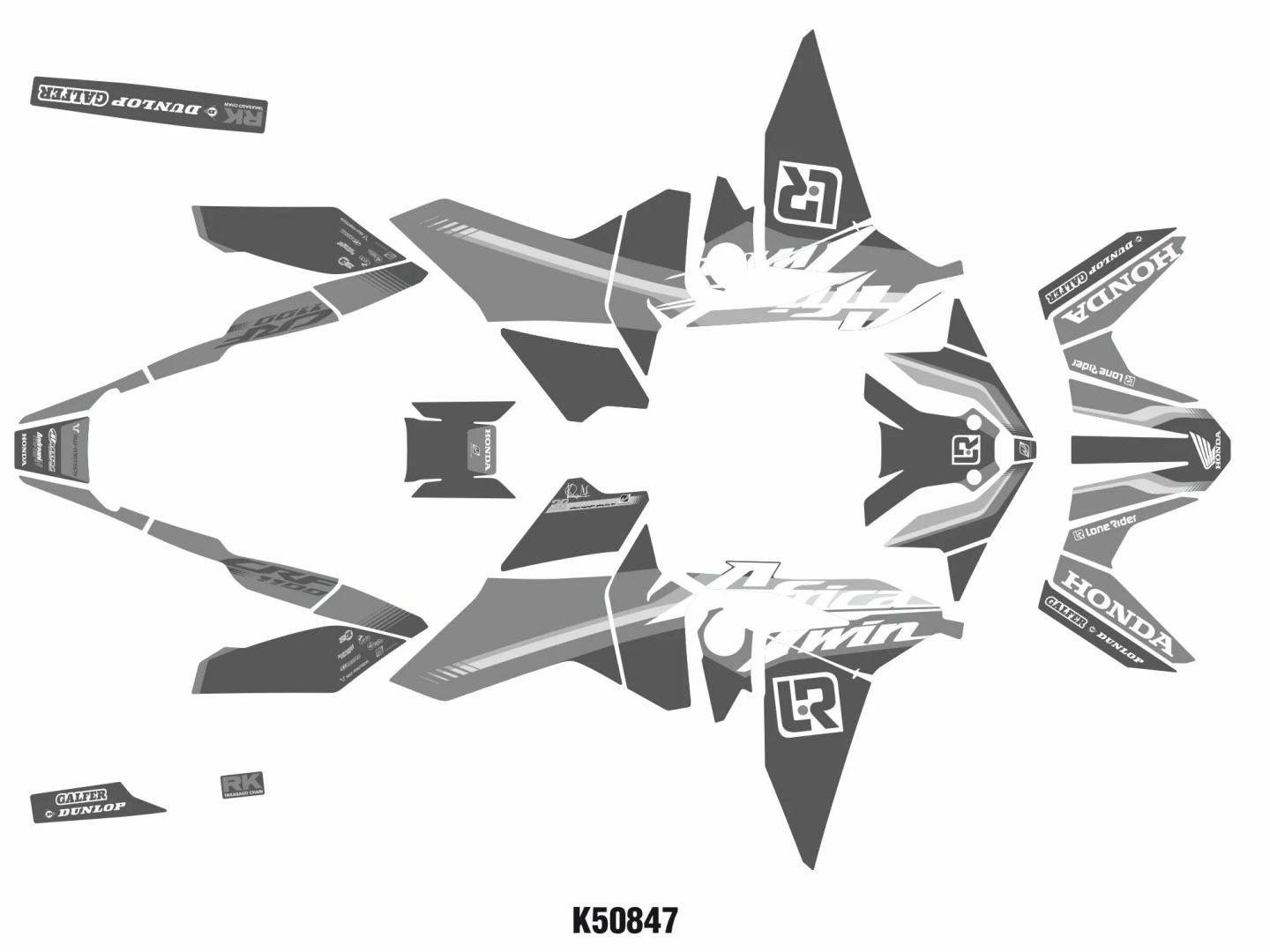 Uniracing K50847 matricakészlet Matrica 3