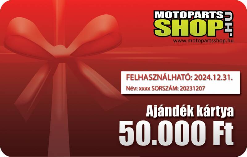 MPS MotoPartsShop motoros ajándék kártya 50000 Ft Ajándékkártya 0