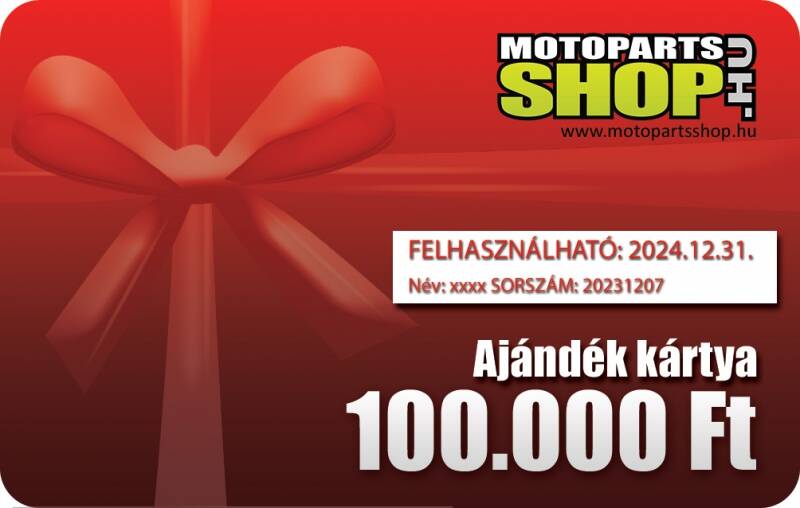 MPS MotoPartsShop ajándék kártya 100000 Ajándékkártya 0