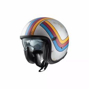 Premier helmets Apjetvi6fibpex000m vintage platina kiadás bukóSISAK Nyitott bukósisak