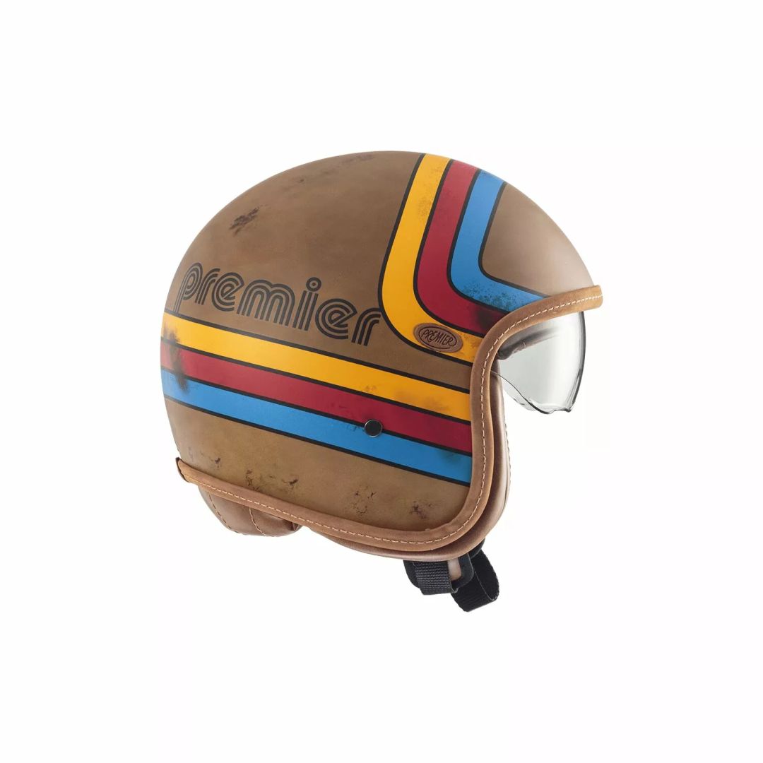 Premier helmets Apjetvi6fibpbo000l vintage platina kiadás bukóSISAK Nyitott bukósisak 3