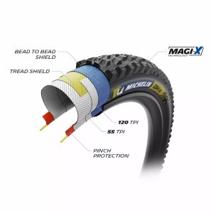Michelin 435596 DH 16 Versenyzés Bicikli gumi MTB 5
