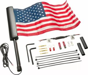 Ciro 70610 LED világító zászlórúd amerikai zászlóval Bukócső, blokkvédő, váz