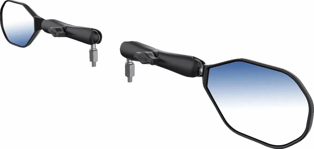 Ram mounts RAM-B-349-M1015-C-46 Tough-Mirror™ készlet M10-1.25 alapokkal/M10-1.5 adapterekkel - Hosszú kar Visszapillantó tükör 1