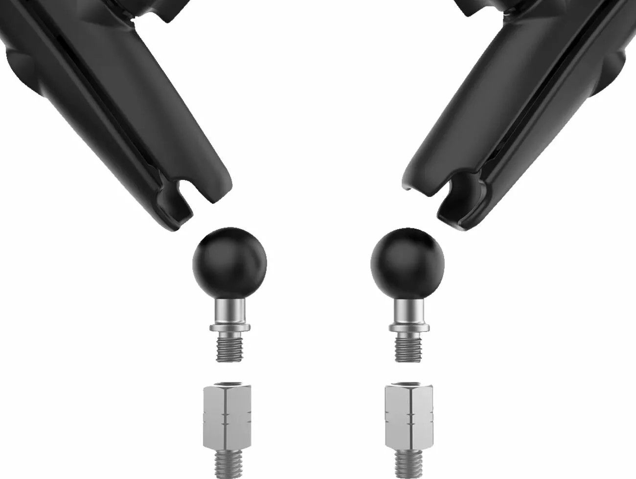 Ram mounts RAM-B-349-M1015-C-46 Tough-Mirror™ készlet M10-1.25 alapokkal/M10-1.5 adapterekkel - Hosszú kar Visszapillantó tükör 2