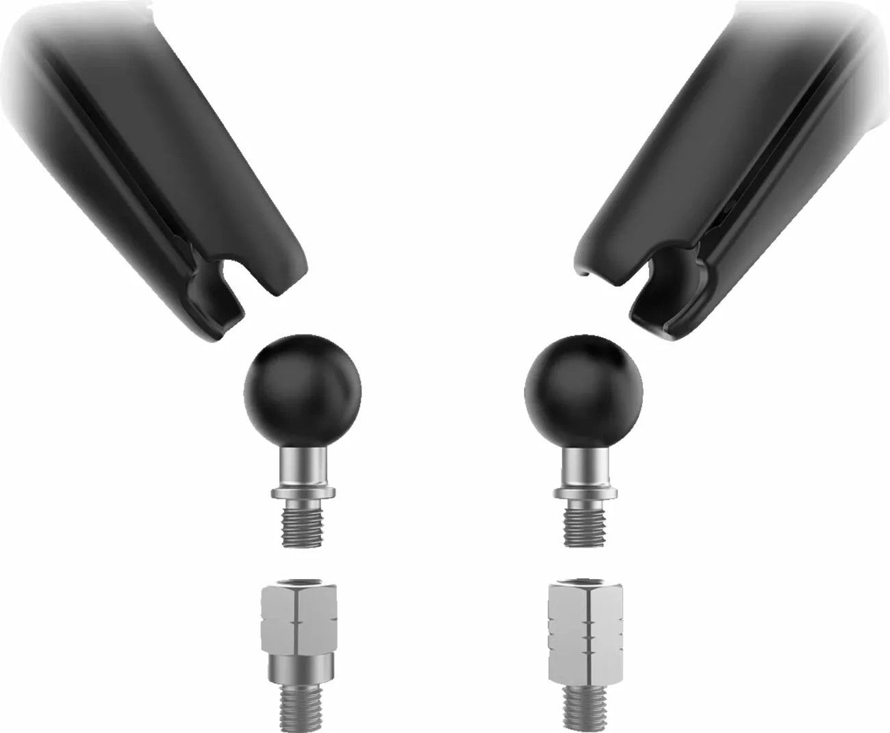 Ram mounts RAM-B-349-RTA-C-465R Tough-Mirror™ készlet M10-1.25 alapokkal/hátra adapterrel - hosszú kar Visszapillantó tükör 3