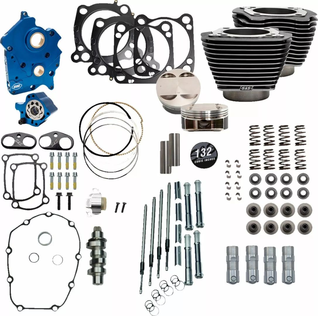 S&s cycle 310-1237 132" Power Package Motor Performance Kit Motorblokk alkatrész 0