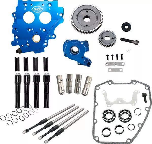 S&s cycle 310-1266 Cam Chest Kit bütyök nélkül a Gear Drive Twin Cam számára Motorblokk alkatrész 0