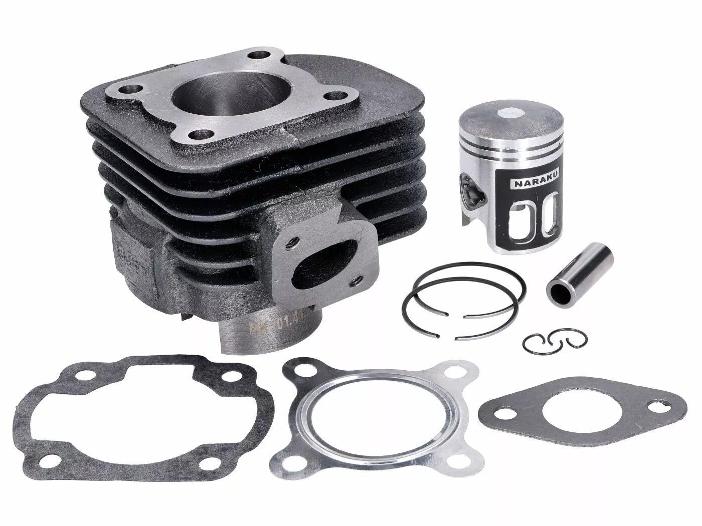 Naraku NK101.41.2 hengerkészlet V.2 50cc 12mm-es dugattyúcsap, egyenes típus 1E40QMB (E2) számára Motorblokk alkatrész 1