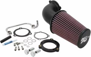K &amp; n 57-1126 Aircharger® szívórendszer tüskés hajlított alumínium szívócső készlettel Levegőszűrő alkatrészek, légszűrők