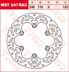 Trw MST247RAC kontúros fix fékrotor Féknyereg és tuning féknyereg kittek
