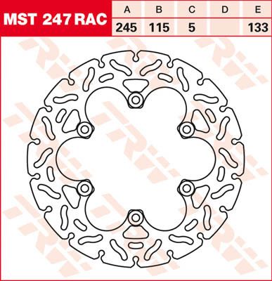 Trw MST247RAC kontúros fix fékrotor Féknyereg és tuning féknyereg kittek 0