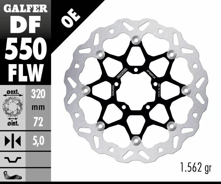 Galfer DF550FLW Wave® fékrotor Féknyereg és tuning féknyereg kittek 1