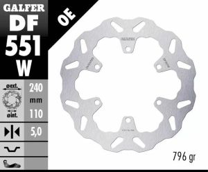 Galfer DF551W FÉKROTOR RÖGZÍTETT HULLÁM Féknyereg és tuning féknyereg kittek 1